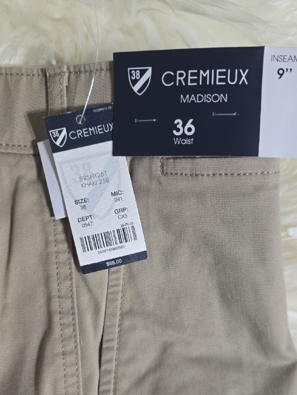 Daniel Cremieux Men's Khaki Madison Shorts - Picture 4 of 4